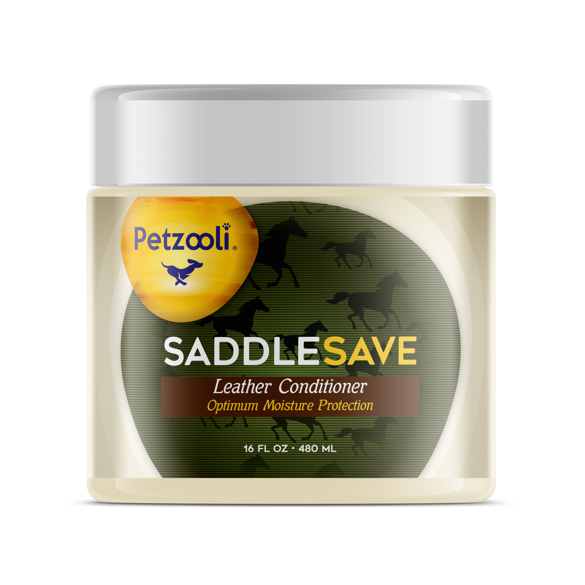 Saddle Save by Petzooli®, Protective Leather Conditioner, 16 oz Jar - Livananatural